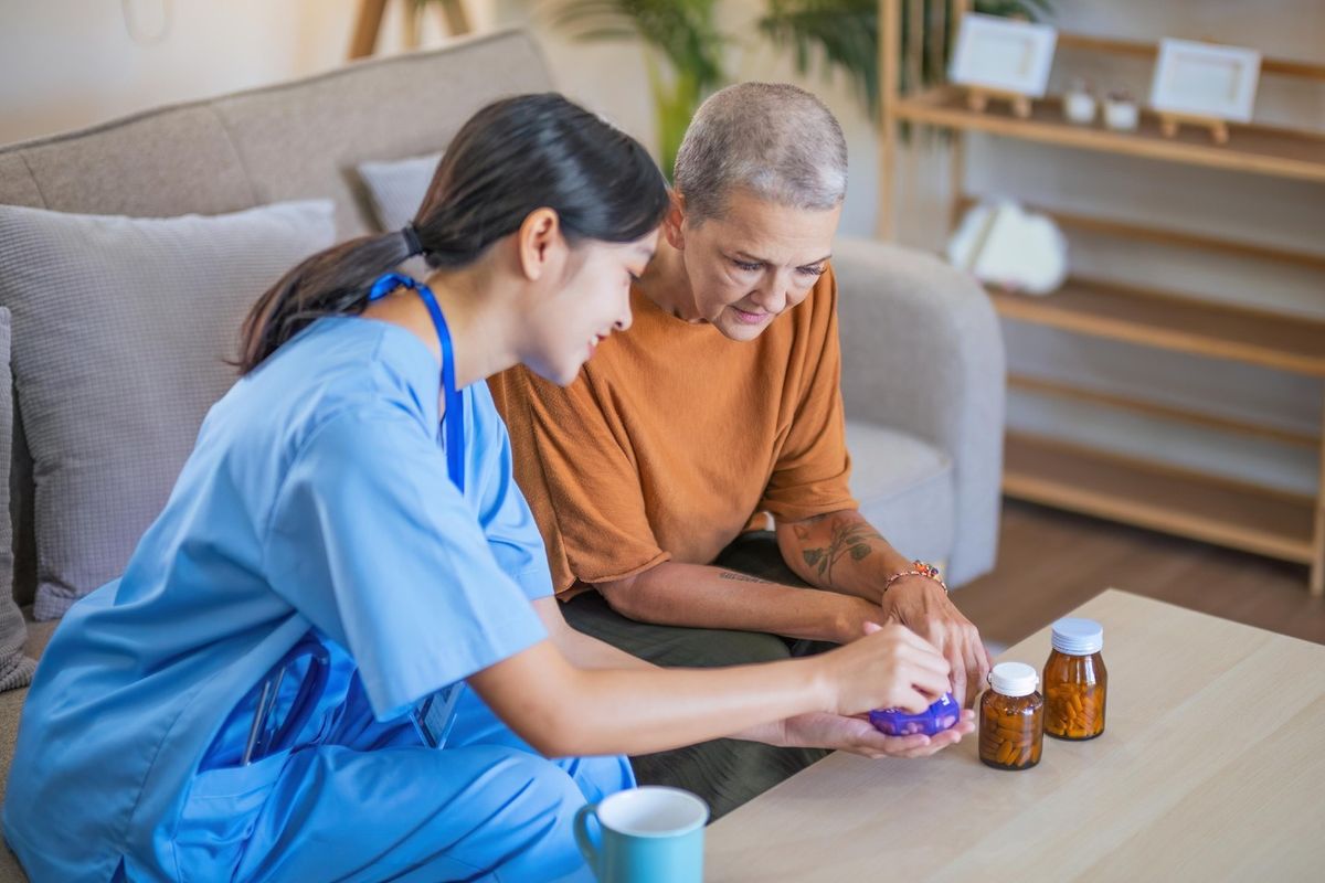 Psychiatrist reviewing medication management plan with patient in Davie, FL